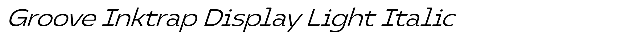 Groove Inktrap Display Light Italic image